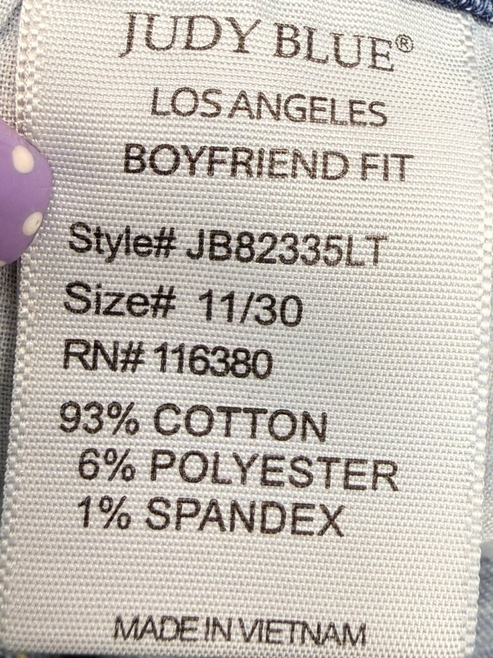 JUDY BLUE Women's EUC Boyfriend Fit Mid Rise Ankle Jeans | Size 30 - Picture 12 of 13